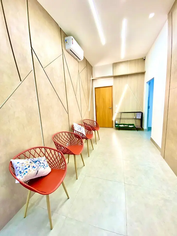 Recepção da Amyo Clinic – sala de espera aconchegante no Swiss Park, Campinas SP